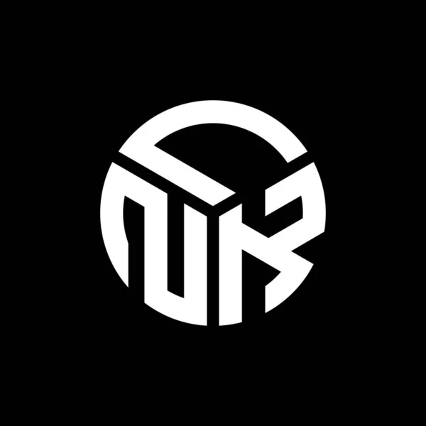 Lnk Logo Zwarte Achtergrond Lnk Creatieve Initialen Letterlogo Concept Ontwerp — Stockvector