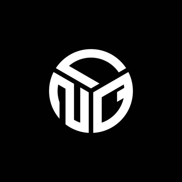 Lnq Letter Logo Design Black Background Lnq Creative Initials Letter — Stock Vector