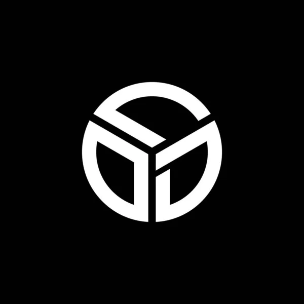 Design Logotipo Carta Lod Fundo Preto Lod Iniciais Criativas Conceito — Vetor de Stock