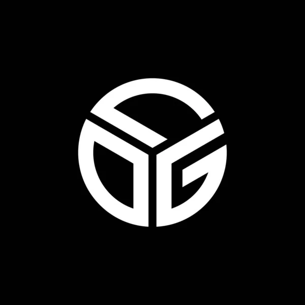 黒い背景にロゴの文字のロゴデザイン 創造的なイニシャルの手紙のロゴの概念を記録しなさい Logの文字デザイン — ストックベクタ