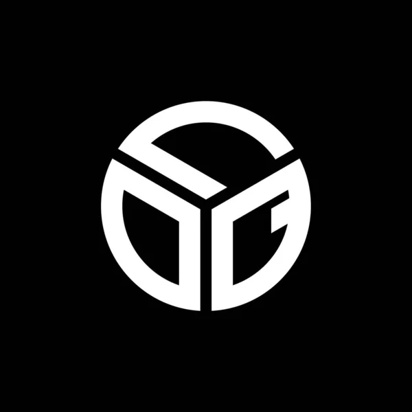 Дизайн Логотипа Loq Чёрном Фоне Loq Творческие Инициалы Буквенная Концепция — стоковый вектор