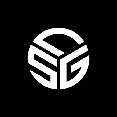 Siyah arkaplanda LSG harf logosu tasarımı. LSG yaratıcı harflerin baş harfleri logo kavramı. LSG harf tasarımı.