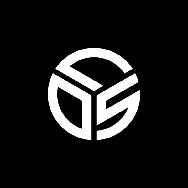 Los Písmeno Logo Design Černém Pozadí Los Kreativní Iniciály Koncept — Stockový vektor