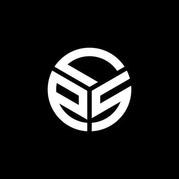 Logo Lps Desain Huruf Pada Latar Belakang Hitam Lps Kreatif - Stok Vektor