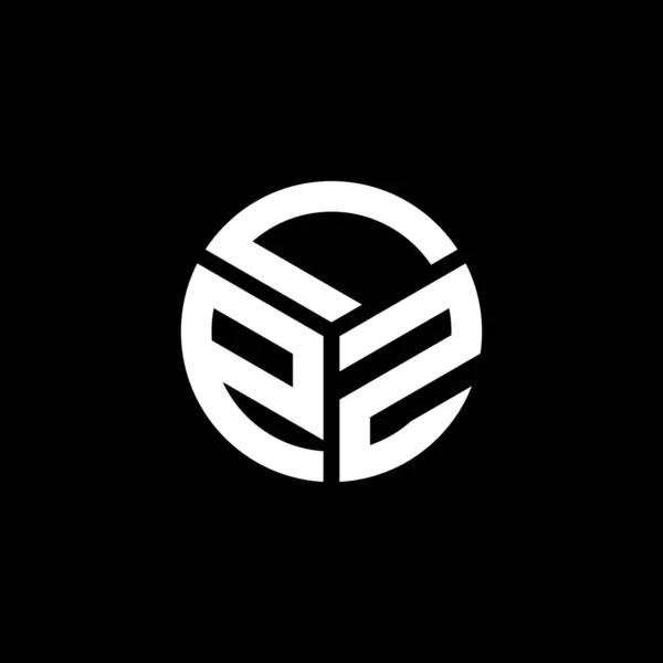 Lpz Design Logotipo Carta Fundo Preto Lpz Iniciais Criativas Conceito —  Vetores de Stock