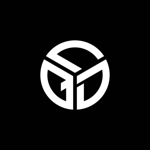 Lqc Letter Logo Design Black Background Lqc Creative Initials Letter — Stock Vector