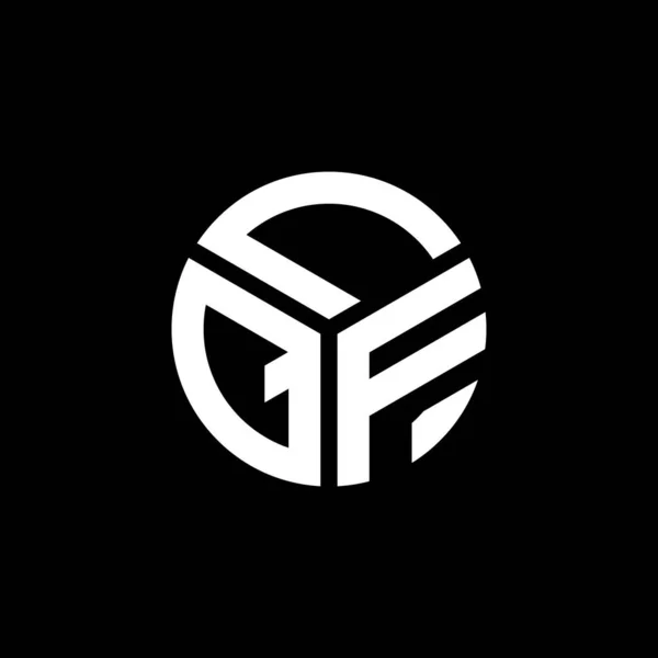 Projekt Logo Litery Lqf Czarnym Tle Kreatywne Inicjały Lqf Koncepcja — Wektor stockowy