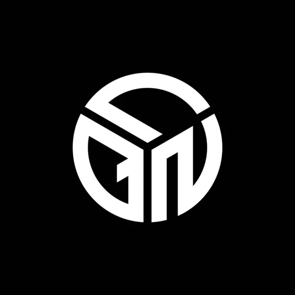 Diseño Del Logotipo Letra Lqn Sobre Fondo Negro Lqn Iniciales — Archivo Imágenes Vectoriales