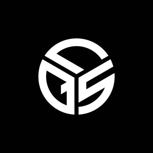 黒の背景にLqs文字のロゴデザイン Lqsクリエイティブイニシャルレターロゴコンセプト Lqs文字デザイン — ストックベクタ