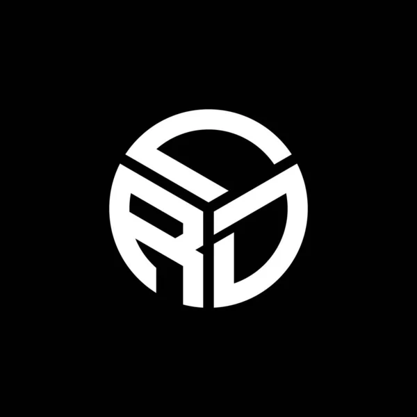 Projekt Logo Litery Lrd Czarnym Tle Lrd Twórcze Inicjały Litera — Wektor stockowy