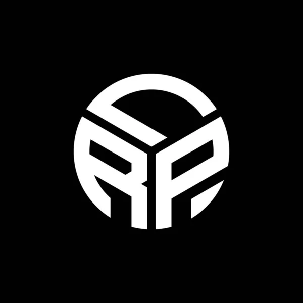 Lrp Letter Logo Design Auf Schwarzem Hintergrund Lrp Kreative Initialen — Stockvektor