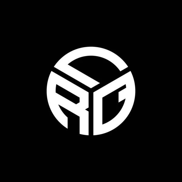 Diseño Del Logotipo Letra Lrq Sobre Fondo Negro Lrq Iniciales — Archivo Imágenes Vectoriales