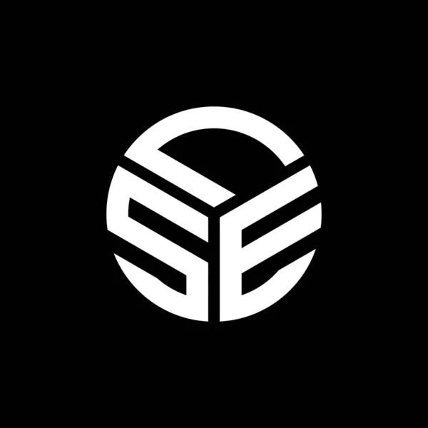 Lse Lettera Logo Design Sfondo Nero Lse Creativo Iniziali Lettera — Vettoriale Stock