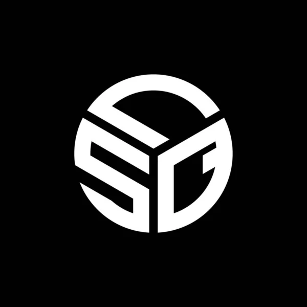 Projekt Logo Litery Lsq Czarnym Tle Kreatywne Inicjały Lsq Koncepcja — Wektor stockowy