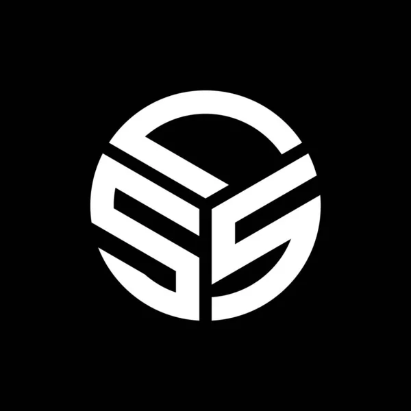 Diseño Del Logotipo Letra Lss Sobre Fondo Negro Lss Iniciales — Vector de stock