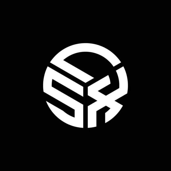 Siyah Arkaplanda Lsx Harf Logosu Tasarımı Lsx Yaratıcı Harflerin Baş — Stok Vektör