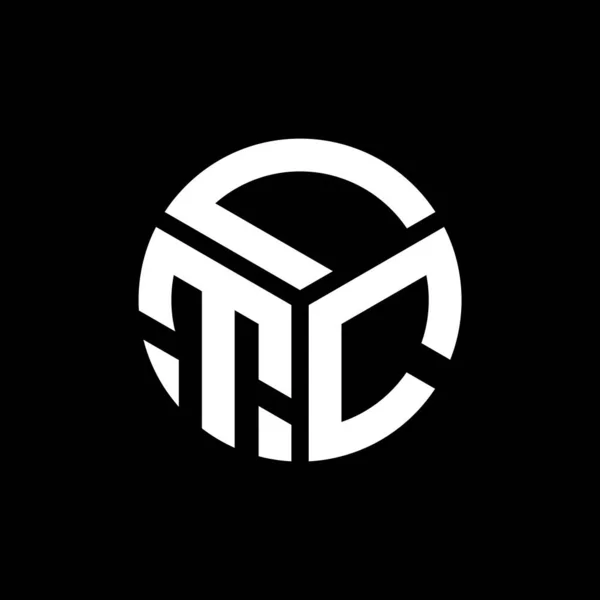 黑色背景上的Ltc Letter Logo设计 具有创意的首字母首字母标识概念 Ltc Letter Design — 图库矢量图片