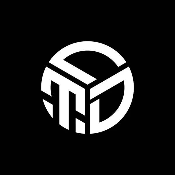 Projekt Logo Litery Ltd Czarnym Tle Ltd Twórcze Inicjały Koncepcja — Wektor stockowy