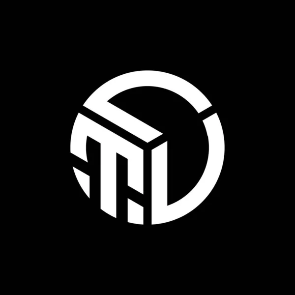 Ltu Letter Logo Design Black Background Ltu Creative Initials Letter — Stock Vector