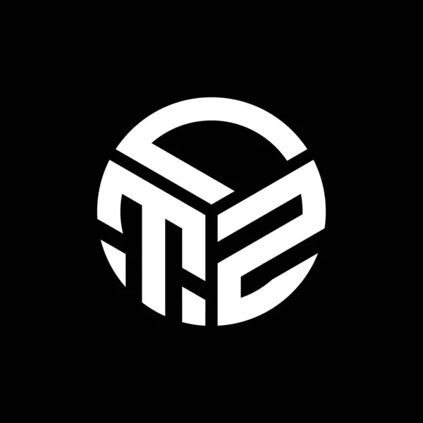 Ltz Letter Logo Design Auf Schwarzem Hintergrund Ltz Kreative Initialen — Stockvektor