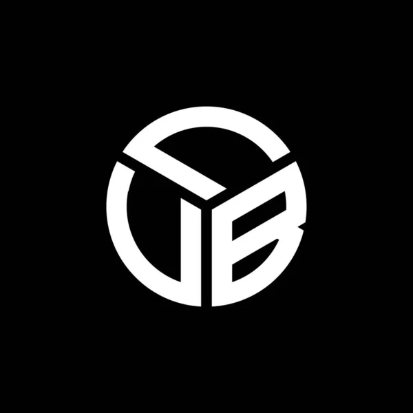 黒い背景にLub文字のロゴデザイン Lubクリエイティブイニシャルレターロゴコンセプト Lubレターデザイン — ストックベクタ