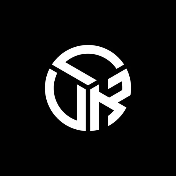 Diseño Del Logotipo Letra Luk Sobre Fondo Negro Luk Iniciales — Archivo Imágenes Vectoriales
