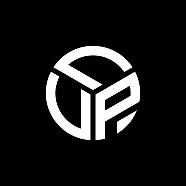 Lup Logo Ontwerp Zwarte Achtergrond Lup Creatieve Initialen Letter Logo — Stockvector