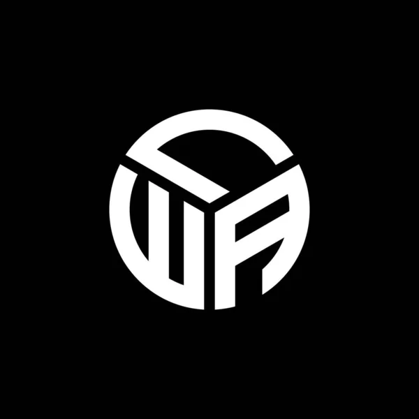 Lwa Carta Logotipo Design Fundo Preto Lwa Iniciais Criativas Conceito —  Vetores de Stock