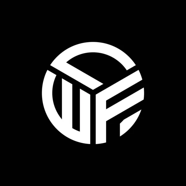 Diseño Del Logotipo Letra Lwf Sobre Fondo Negro Lwf Iniciales — Archivo Imágenes Vectoriales