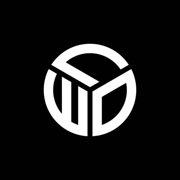 Lwo Letter Logo Design Black Background Lwo Creative Initials Letter — Stock Vector