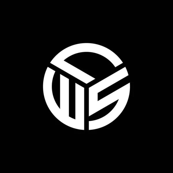Diseño Del Logotipo Letra Lws Sobre Fondo Negro Lws Iniciales — Archivo Imágenes Vectoriales