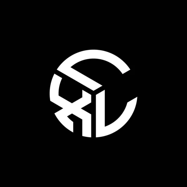 Siyah Arkaplanda Lxl Harf Logosu Tasarımı Lxl Yaratıcı Harflerin Baş — Stok Vektör