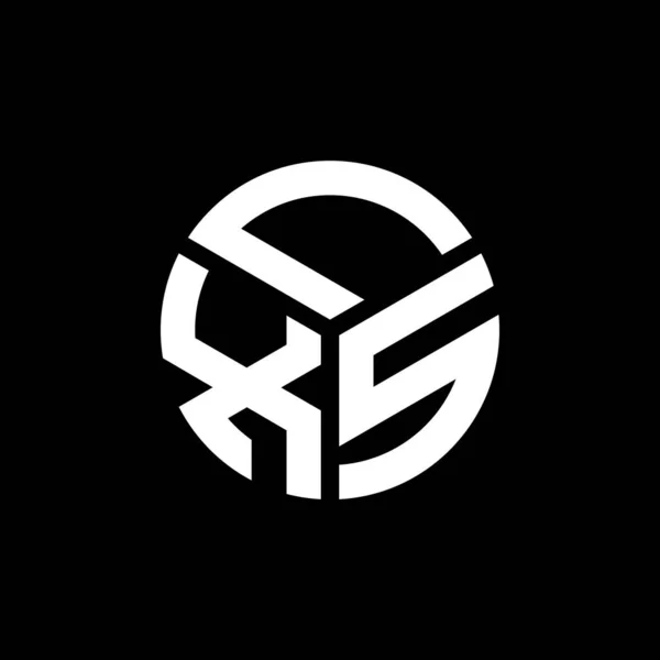 Siyah Arkaplanda Lxs Harf Logosu Tasarımı Lxs Yaratıcı Harf Logosu — Stok Vektör