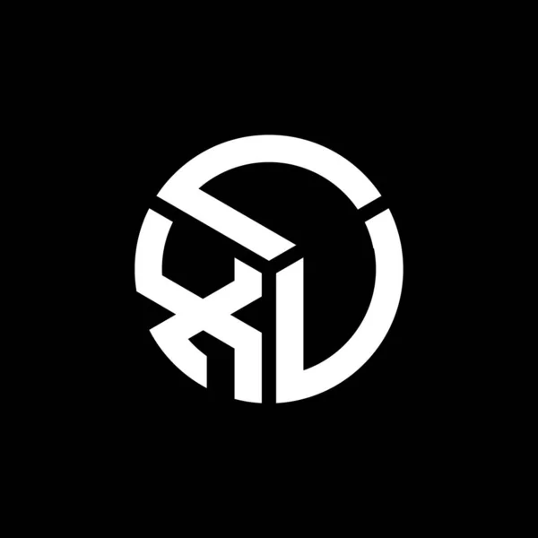 Lxu Lettre Logo Design Sur Fond Noir Lxu Initiales Créatives — Image vectorielle