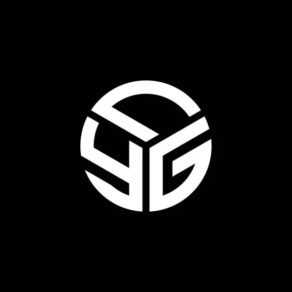 Lyg Písmeno Logo Design Černém Pozadí Lyg Kreativní Iniciály Koncept — Stockový vektor