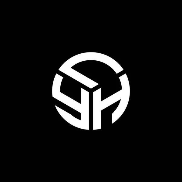 Lyh Lettre Logo Design Sur Fond Noir Lyh Initiales Créatives — Image vectorielle