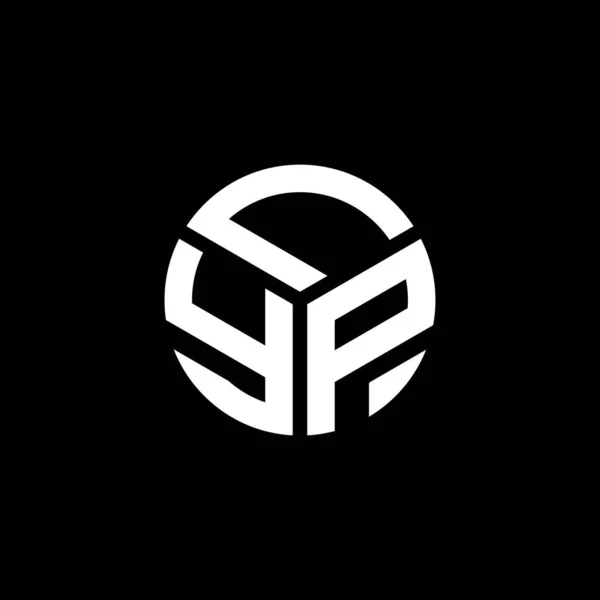 Diseño Del Logotipo Letra Lyp Sobre Fondo Negro Lyp Iniciales — Vector de stock