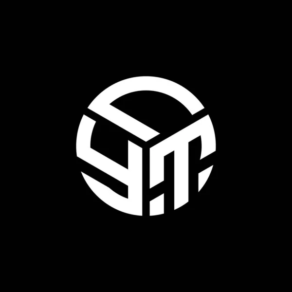Lyt Letter Logo Design Auf Schwarzem Hintergrund Lyt Kreative Initialen — Stockvektor