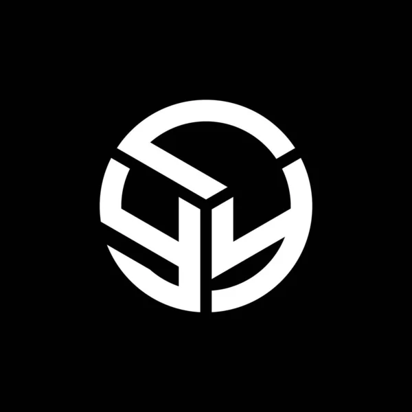 Lyy Дизайн Логотипу Чорному Тлі Lyy Творчі Ініціали Букви Концепція — стоковий вектор