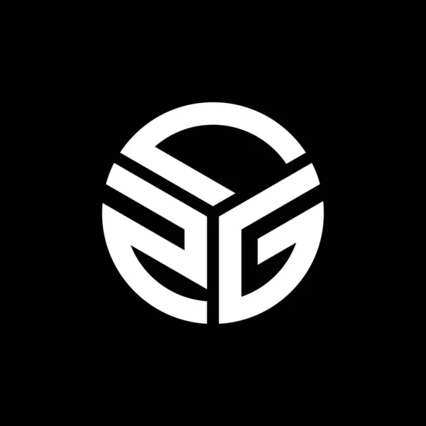 Lzg文字のロゴデザインは黒を基調としています Lzgクリエイティブイニシャルレターロゴコンセプト Lzg文字デザイン — ストックベクタ