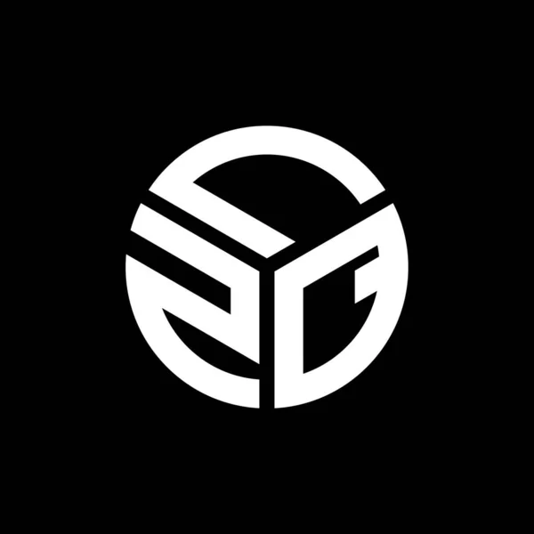 Дизайн Логотипа Lzq Чёрном Фоне Lzq Креативные Инициалы Буквенная Концепция — стоковый вектор