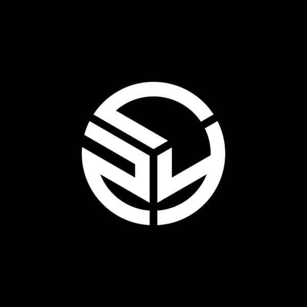 Logo Desain Huruf Lzy Pada Latar Belakang Hitam Inisial Kreatif - Stok Vektor