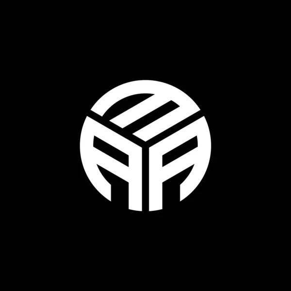 Maa Logo Ontwerp Zwarte Achtergrond Maa Creatieve Initialen Letter Logo — Stockvector