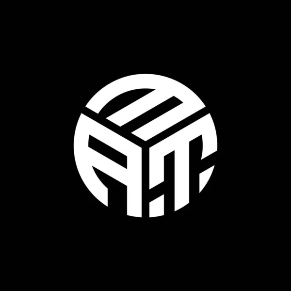 Mat Letter Logo Design Black Background Mat Creative Initials Letter — Stock Vector