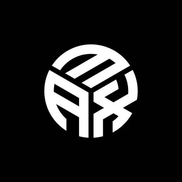 Diseño Del Logotipo Letra Max Sobre Fondo Negro Max Iniciales — Vector de stock