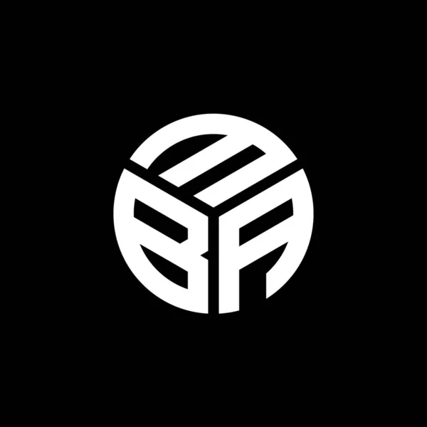 Σχεδιασμός Λογότυπου Mba Γραμμάτων Μαύρο Φόντο Έννοια Λογοτύπου Αρχικά Mba — Διανυσματικό Αρχείο