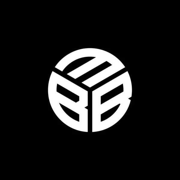 Diseño Del Logotipo Letra Mbb Sobre Fondo Negro Mbb Iniciales — Vector de stock