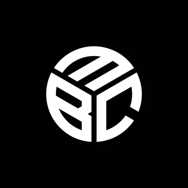 黒い背景にMbcの手紙のロゴデザイン Mbcクリエイティブイニシャルレターロゴコンセプト Mbc手紙のデザイン — ストックベクタ