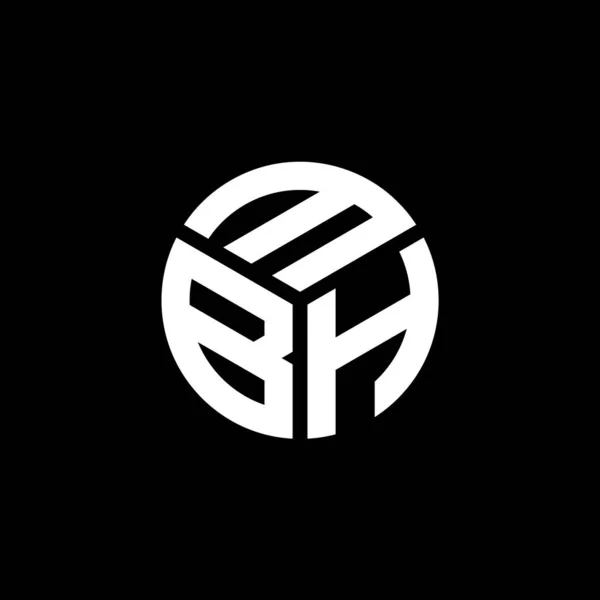Siyah Arka Planda Mbh Harf Logosu Tasarımı Mbh Yaratıcı Harflerin — Stok Vektör