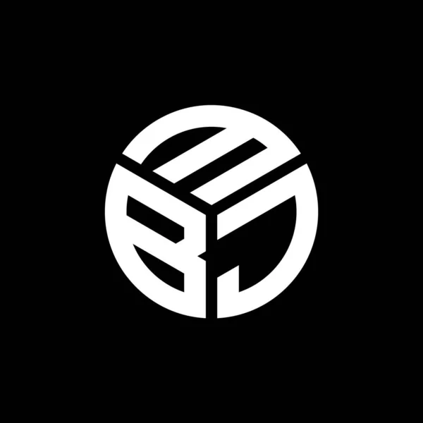 Logo Desain Huruf Mbj Pada Latar Belakang Hitam Inisial Kreatif - Stok Vektor